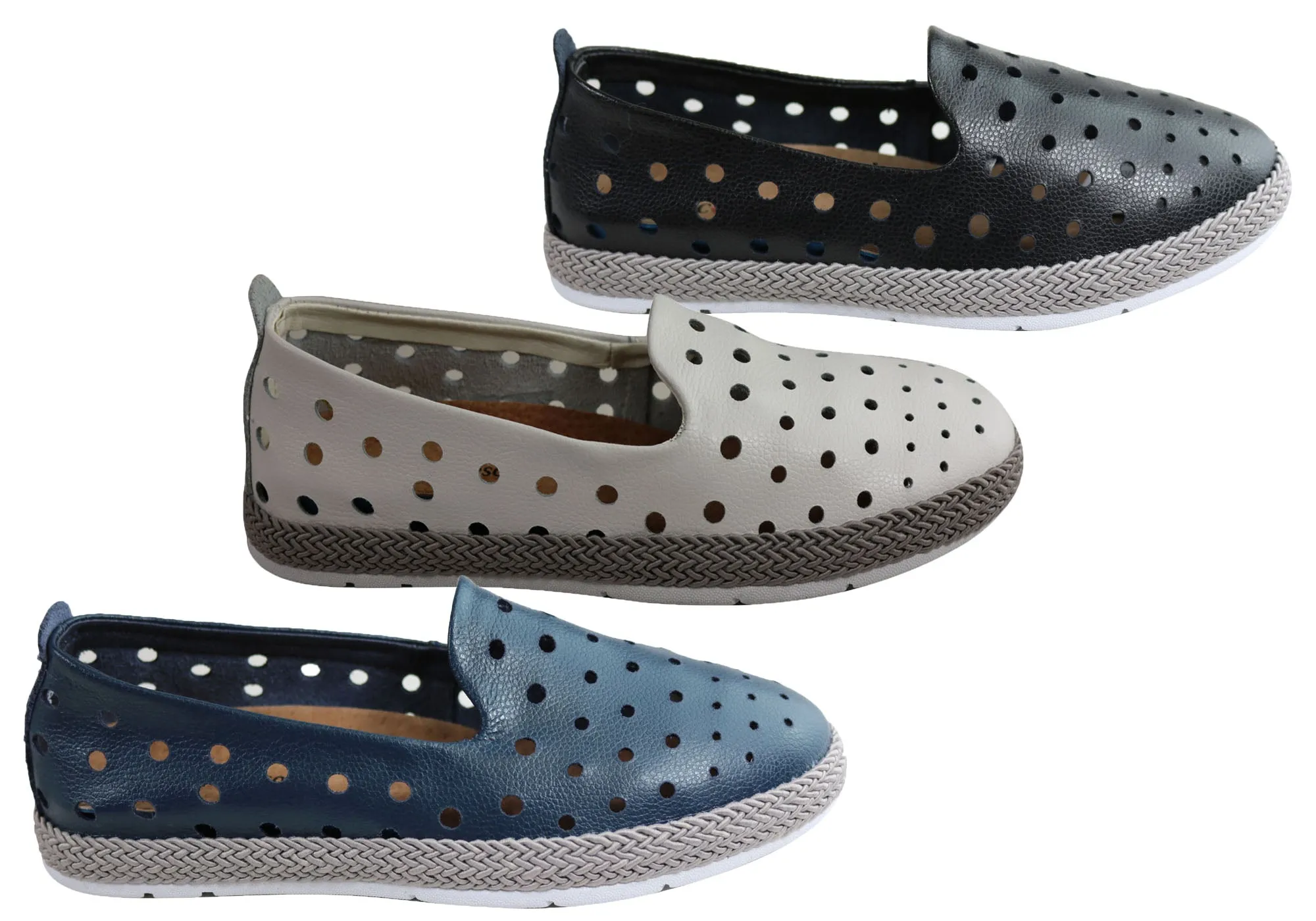 CC Resorts Reece Damen Bequeme Leder Casual Flats CC Resorts Schuhe