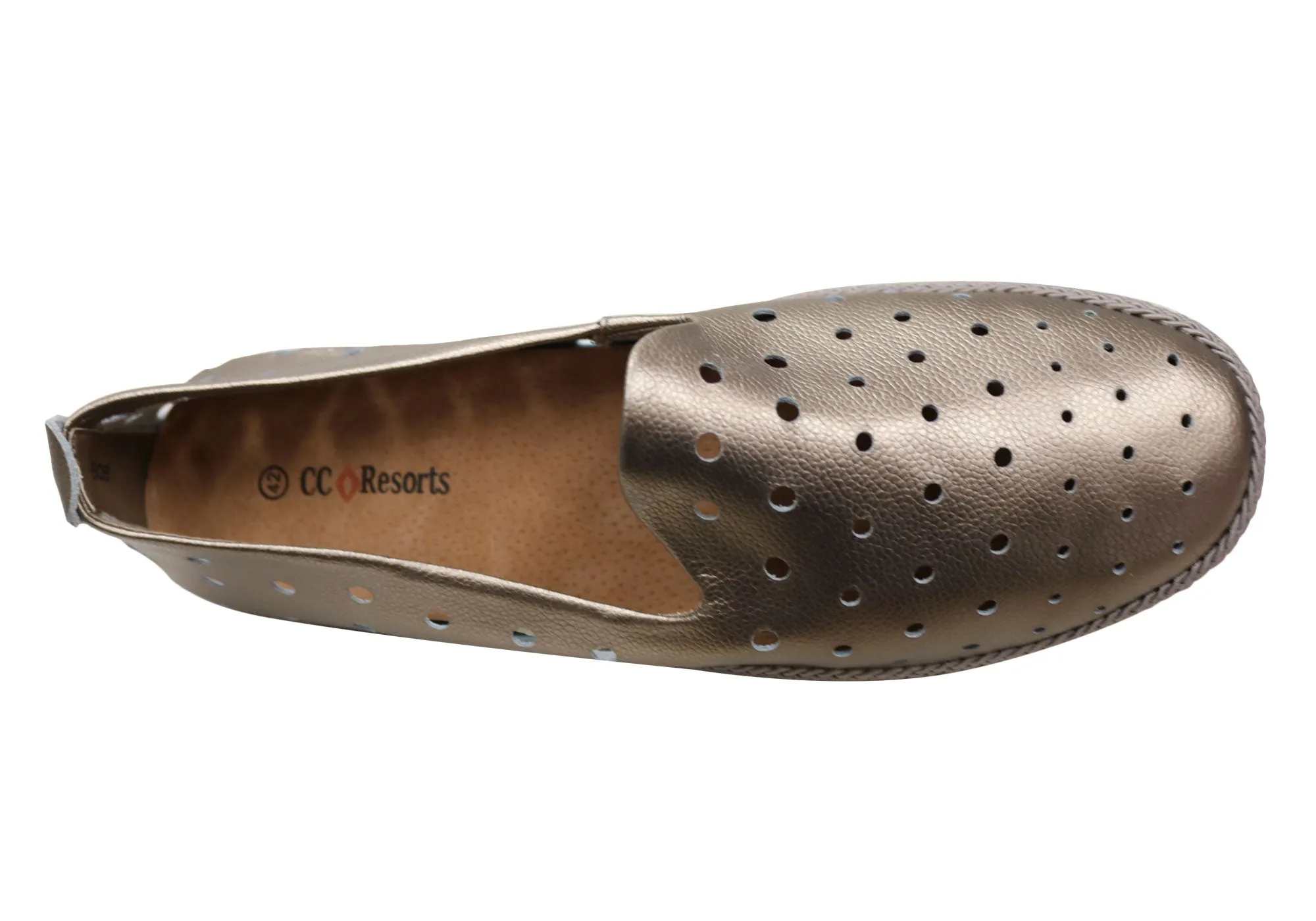 CC Resorts Reece Damen Bequeme Leder Casual Flats CC Resorts Schuhe