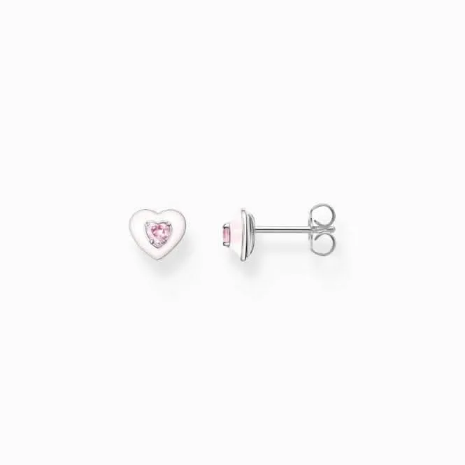 Charmantes Herz mit rosa Stein Ohrsteckern H2268-041-9 Thomas Sabo Ohrringe