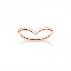 Charmant rosévergoldeter V-förmiger Ring TR2393-415-40 Thomas Sabo Ringe