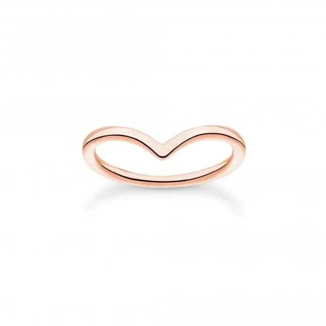 Charmant rosévergoldeter V-förmiger Ring TR2393-415-40 Thomas Sabo Ringe