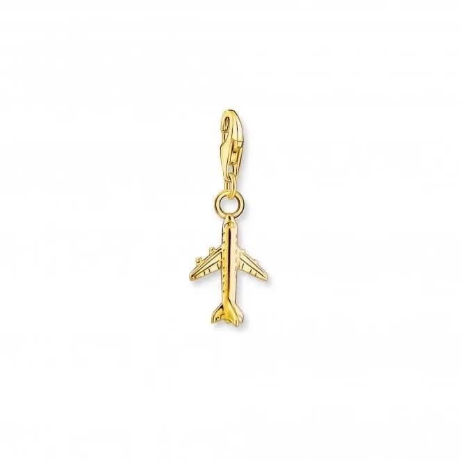 Charmista Vergoldetes Flugzeug-Anhänger 2012-413-39 Thomas Sabo Sammelbare Charms