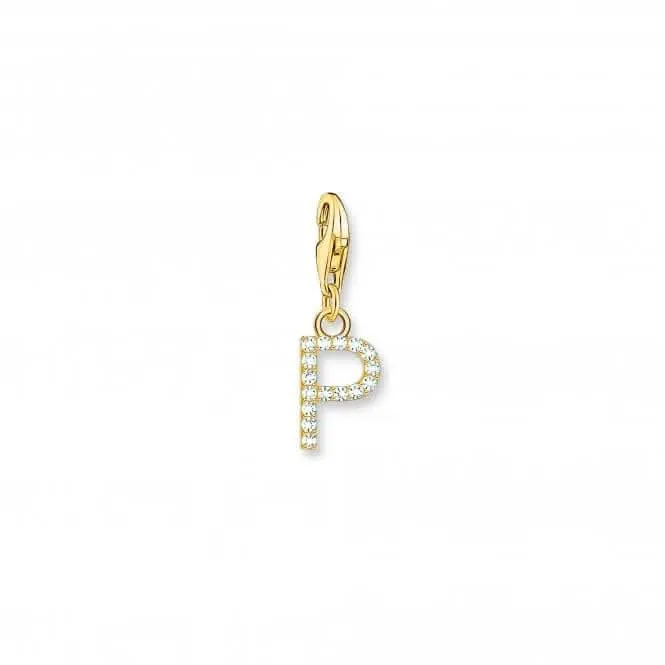 Charmista Vergoldetes Zirkonia Buchstabe P Anhänger 1979-414-14 Thomas Sabo Sammelbare Charms