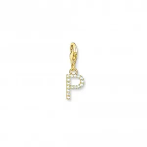 Charmista Vergoldetes Zirkonia Buchstabe P Anhänger 1979-414-14 Thomas Sabo Sammelbare Charms