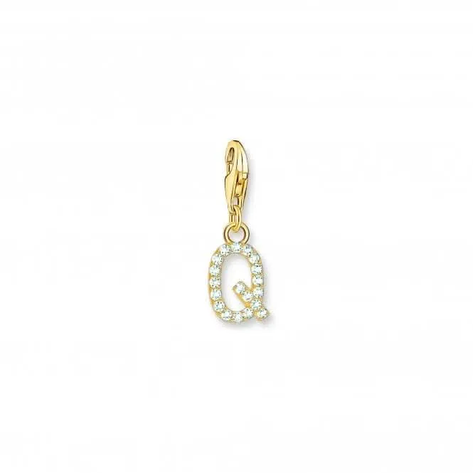 Charmista Vergoldetes Zirkonia Buchstabe Q Anhänger 1980-414-14 Thomas Sabo Sammelbare Charms