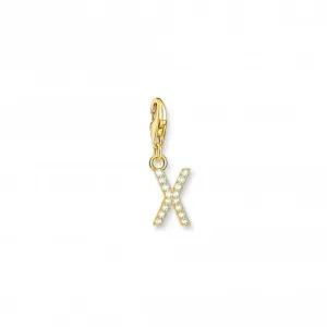 Charmista Vergoldetes Zirkonia Buchstaben X Charmanhänger 1987-414-14 Thomas Sabo Sammelbare Charms