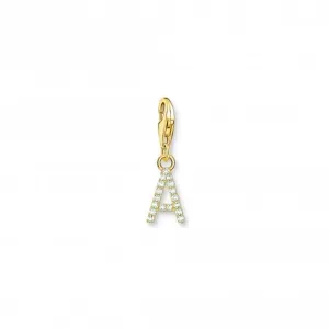 Charmista Weißgold-veredeltes Zirkonia-Buchstaben-A-Anhänger 1964-414-14 Thomas Sabo Sammelbare Charms