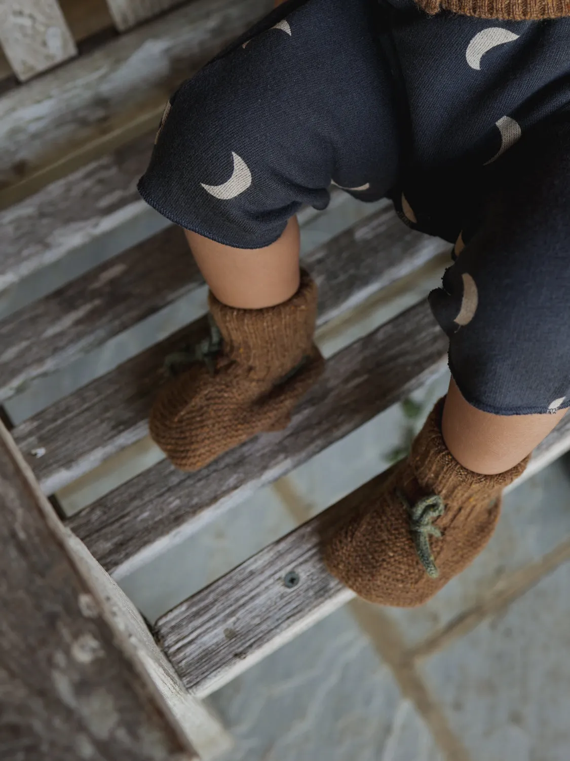 Kastanienbraune Wollstiefeletten
