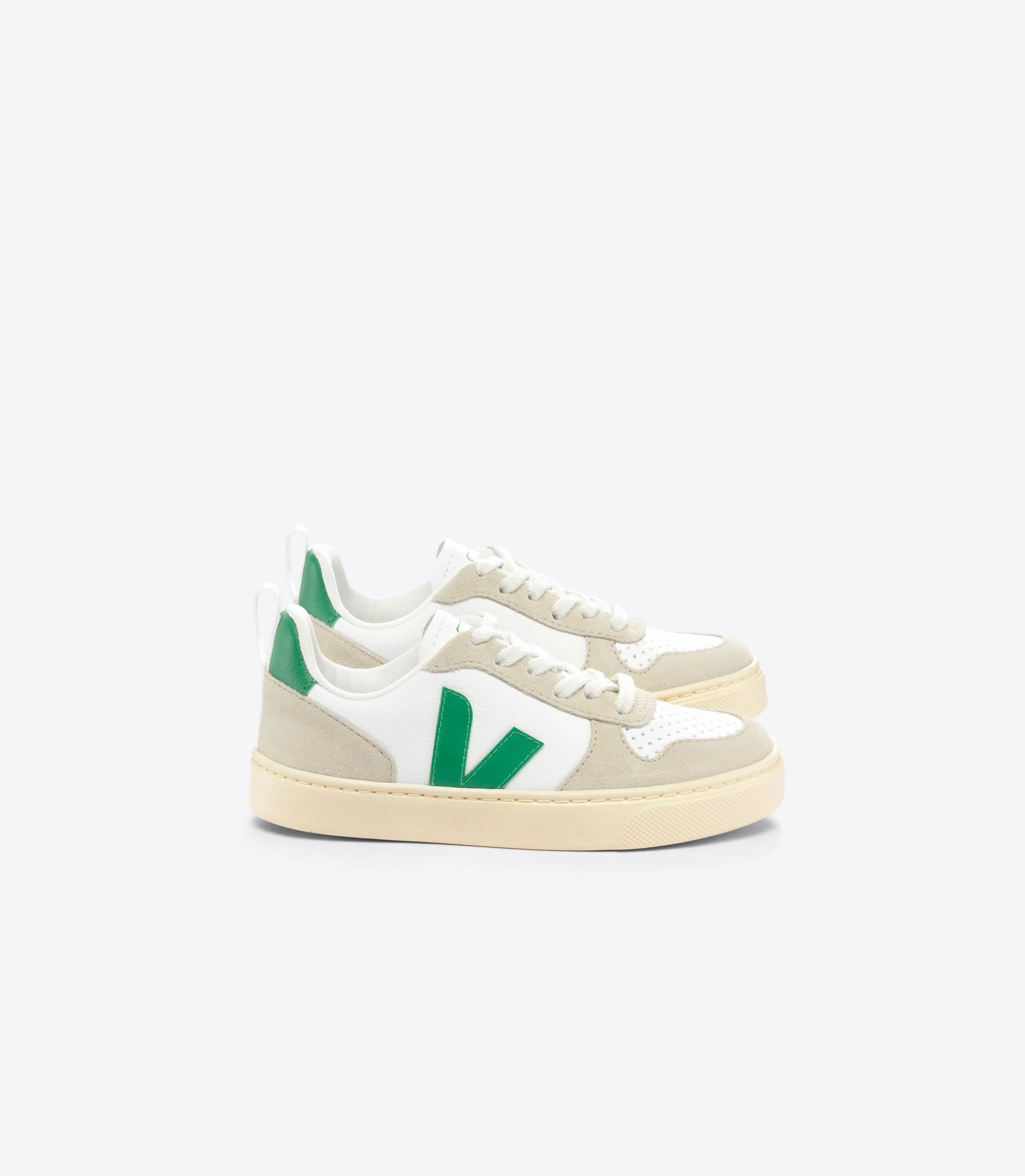 Kinder-Sneaker in Weiß mit Mandelform V-10