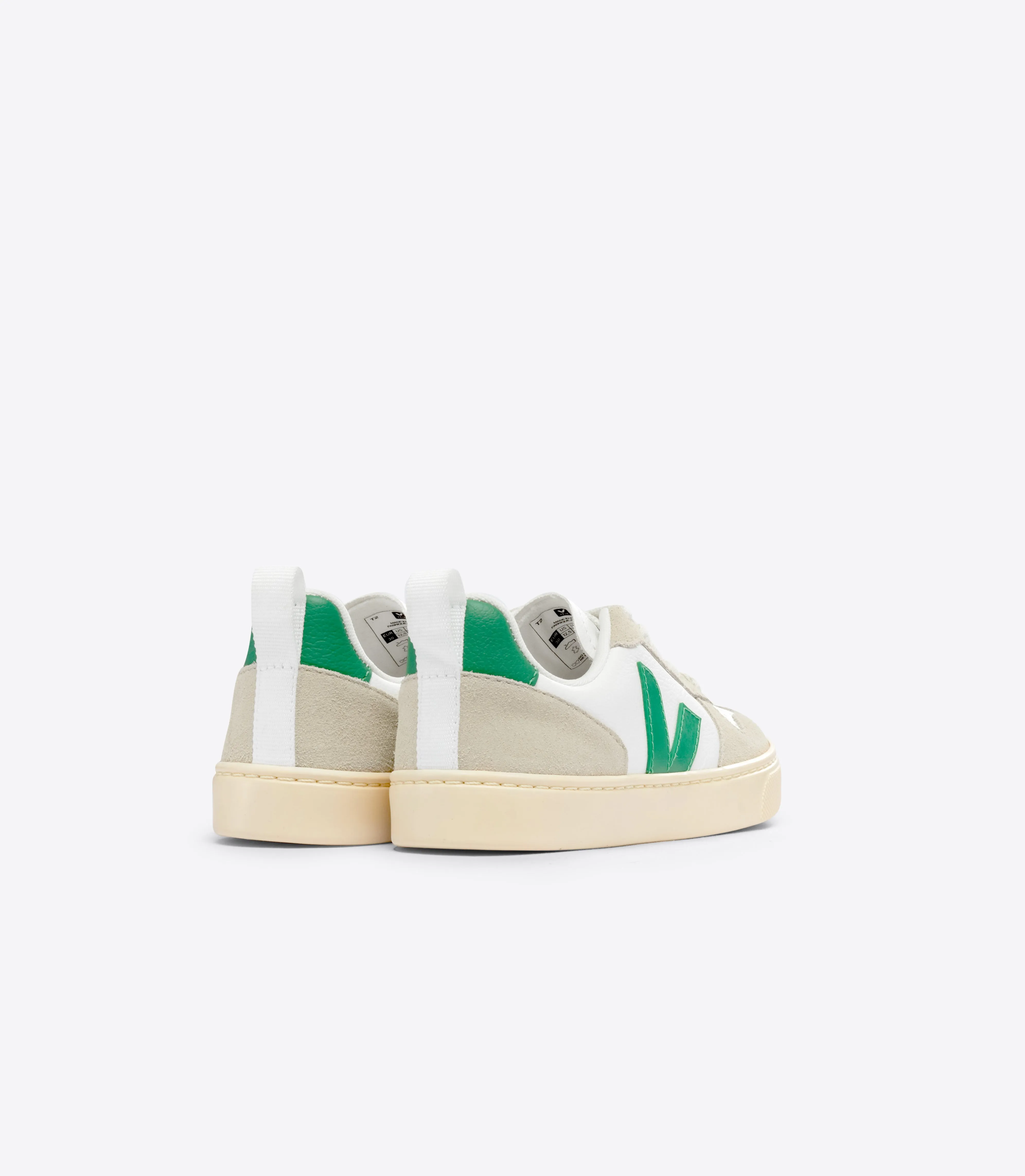 Kinder-Sneaker in Weiß mit Mandelform V-10