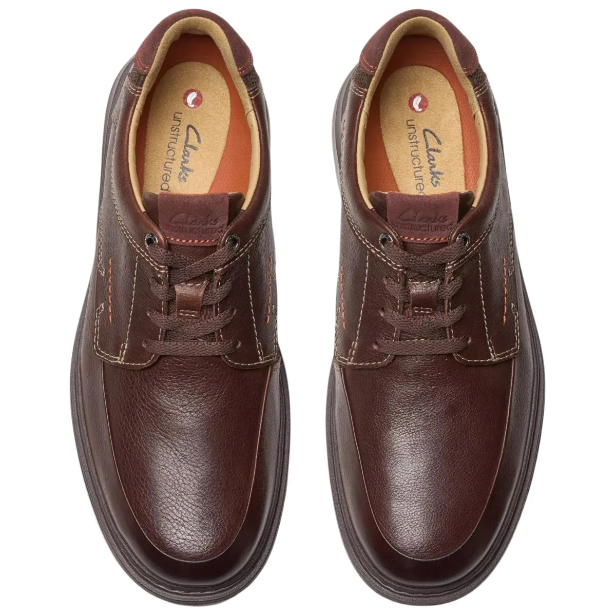 Clarks Herren Un Briley Schnürschuhe Mahagoni Leder