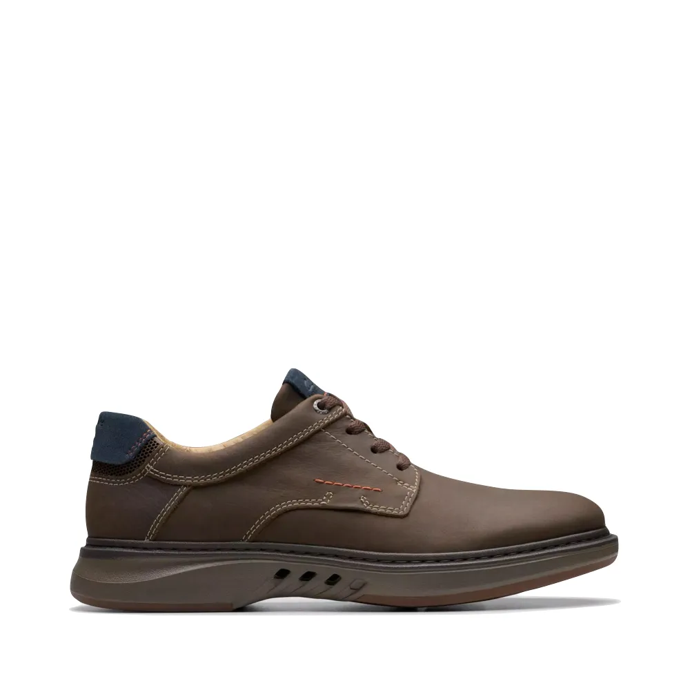 Clarks Herren Un Briley Leder-Schnürschuh in Braun Nubuk