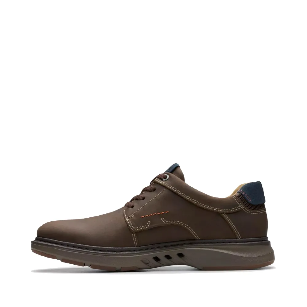 Clarks Herren Un Briley Leder-Schnürschuh in Braun Nubuk