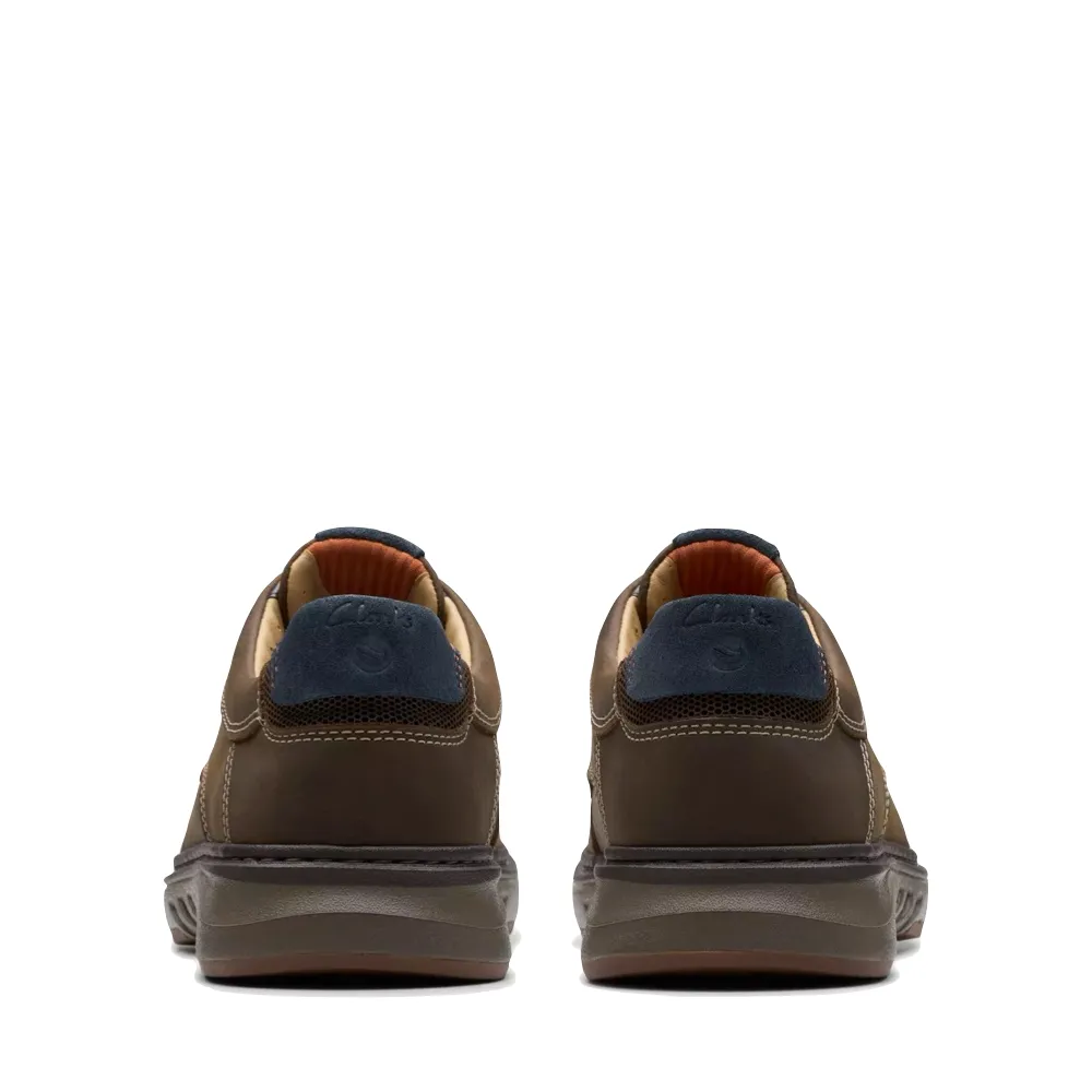 Clarks Herren Un Briley Leder-Schnürschuh in Braun Nubuk