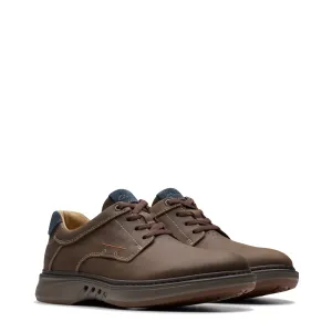 Clarks Herren Un Briley Leder-Schnürschuh in Braun Nubuk