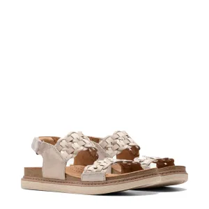 Clarks Damen Arwell Glide Sandale in metallischer Kombination
