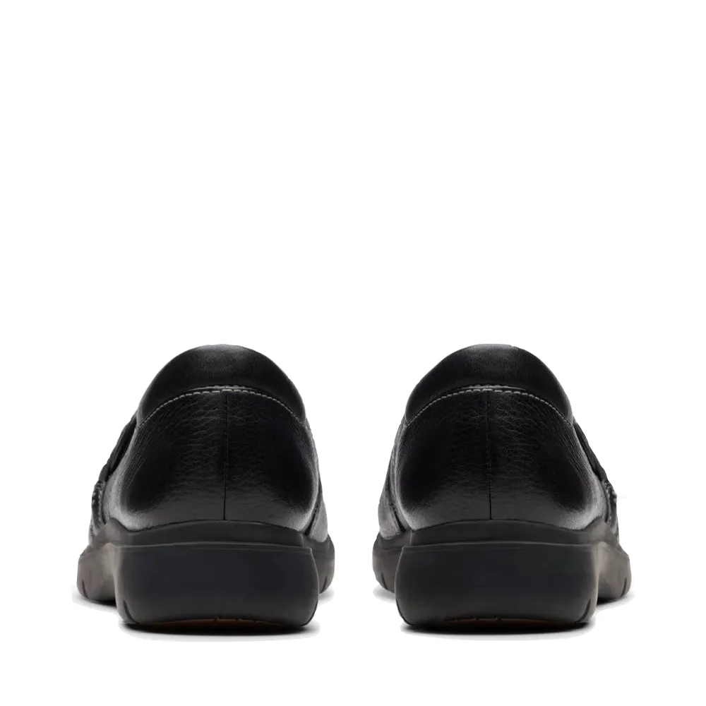 Clarks Damen Certina Ease Leder-Loafer in Schwarz