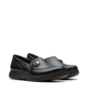 Clarks Damen Certina Ease Leder-Loafer in Schwarz