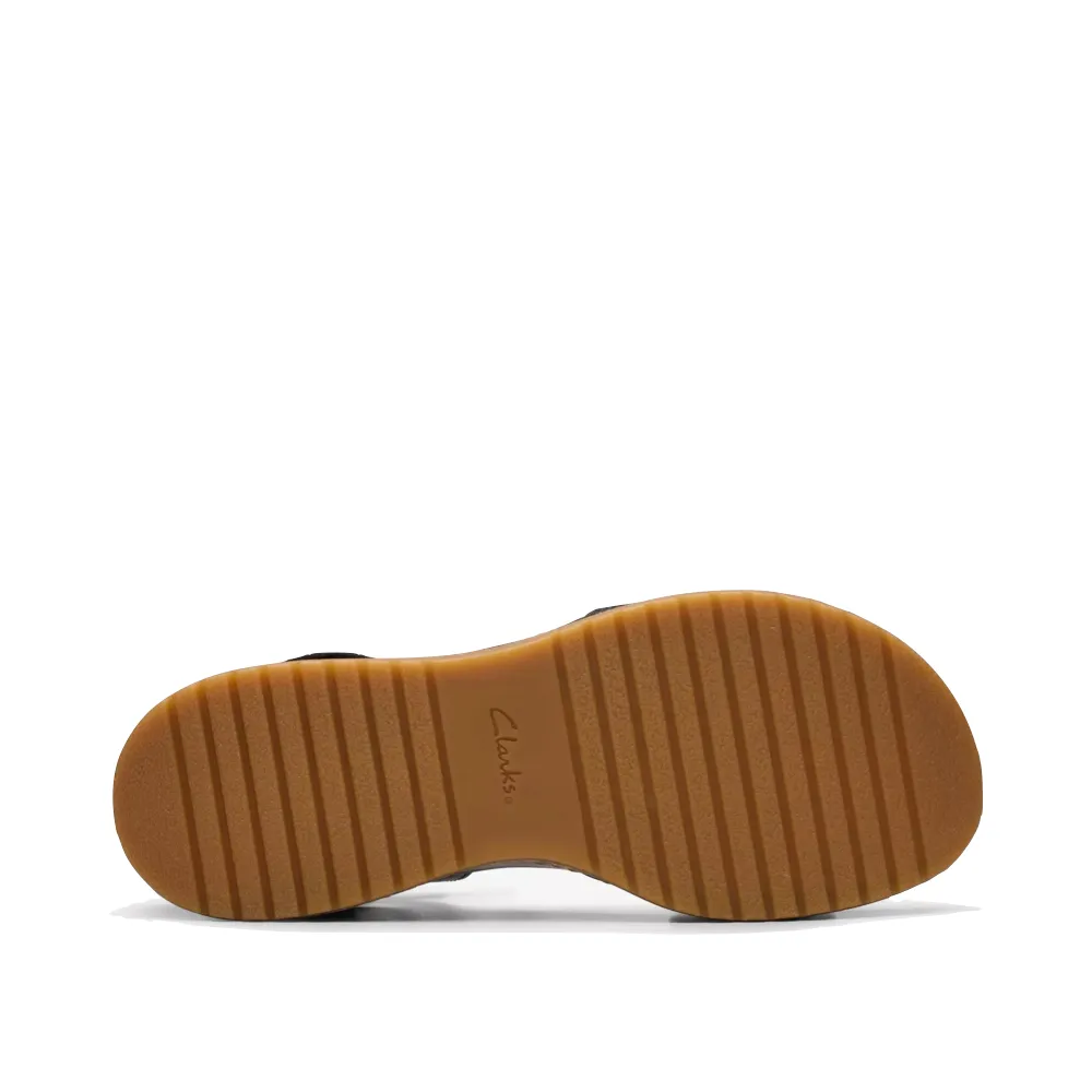 Clarks Damen Kassanda Bar Keilabsatz Sandale in Schwarz