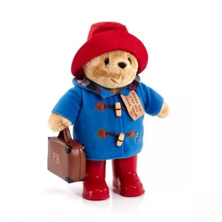 Klassischer Paddington Bär mit Stiefeln & Koffer