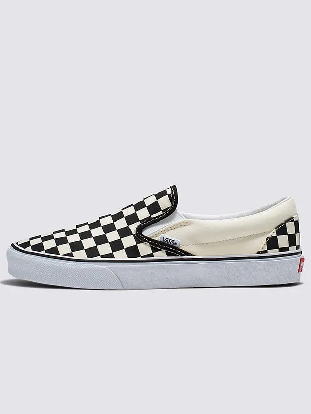Klassische Slip-On-Schachbrett-Schuhe - Schwarz/Off White