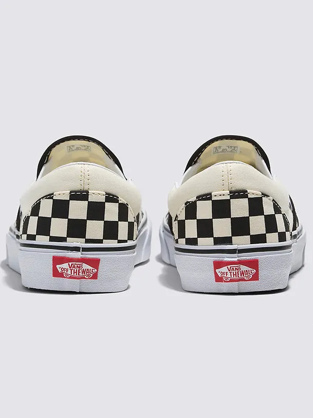 Klassische Slip-On-Schachbrett-Schuhe - Schwarz/Off White