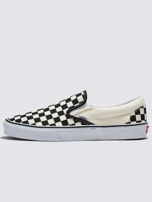 Klassische Slip-On-Schachbrett-Schuhe - Schwarz/Off White