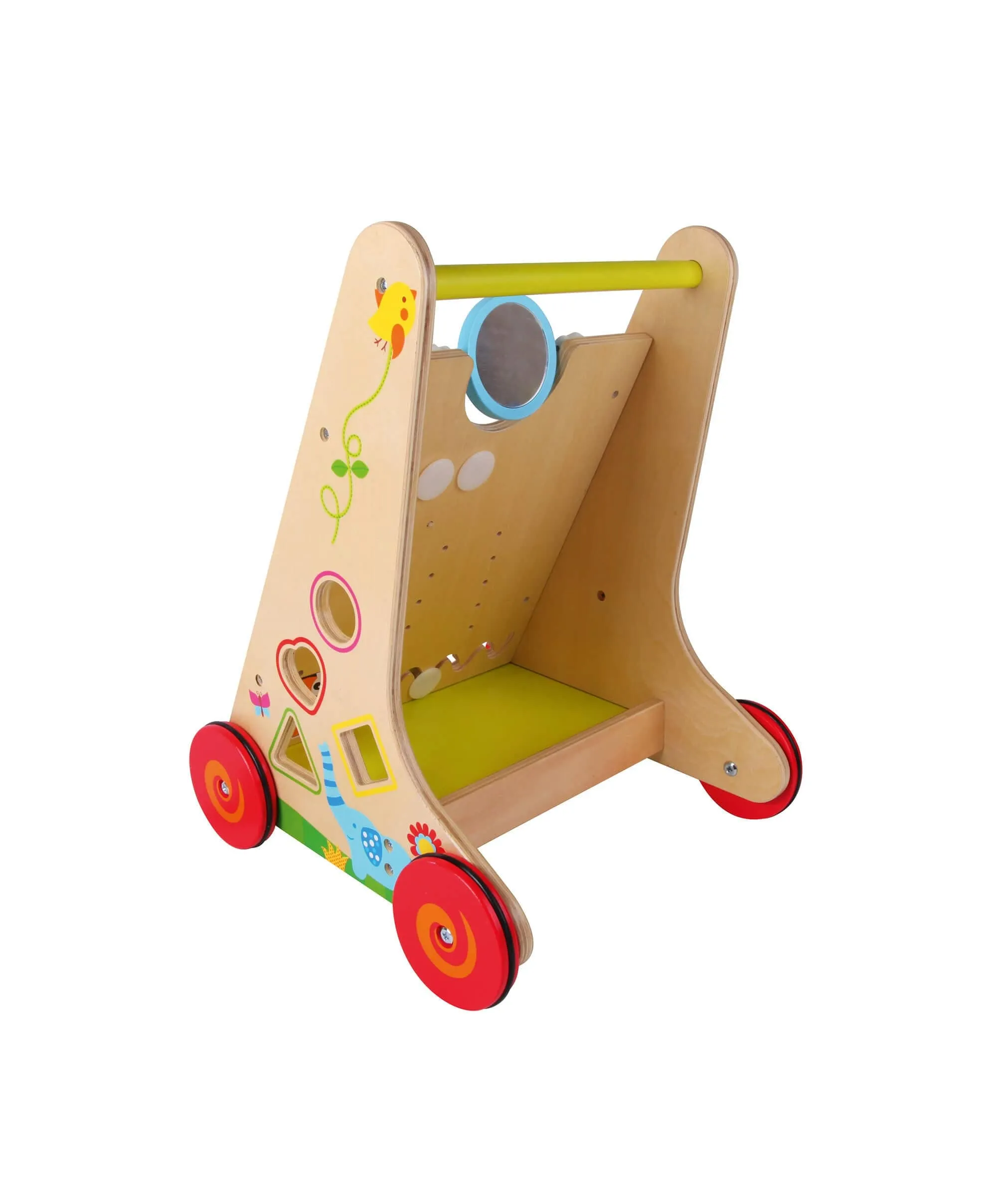 Klassischer Holz-Aktivitäts-Lauflernwagen von World