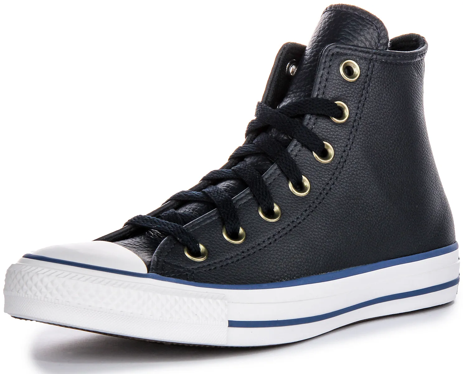 Converse All Star A08584C High Top in Marineblau Weiß Leder Schuhe Converse