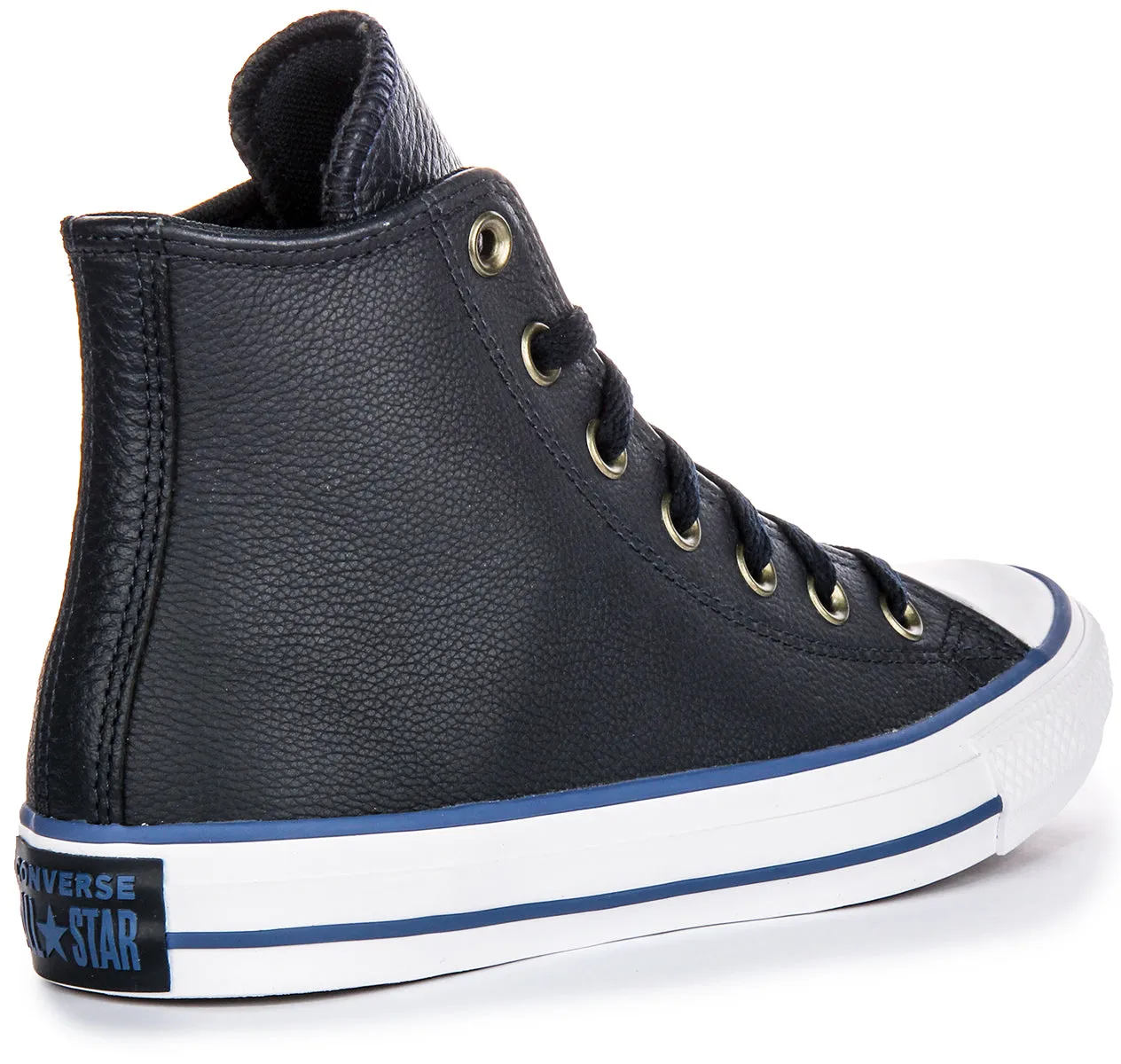Converse All Star A08584C High Top in Marineblau Weiß Leder Schuhe Converse
