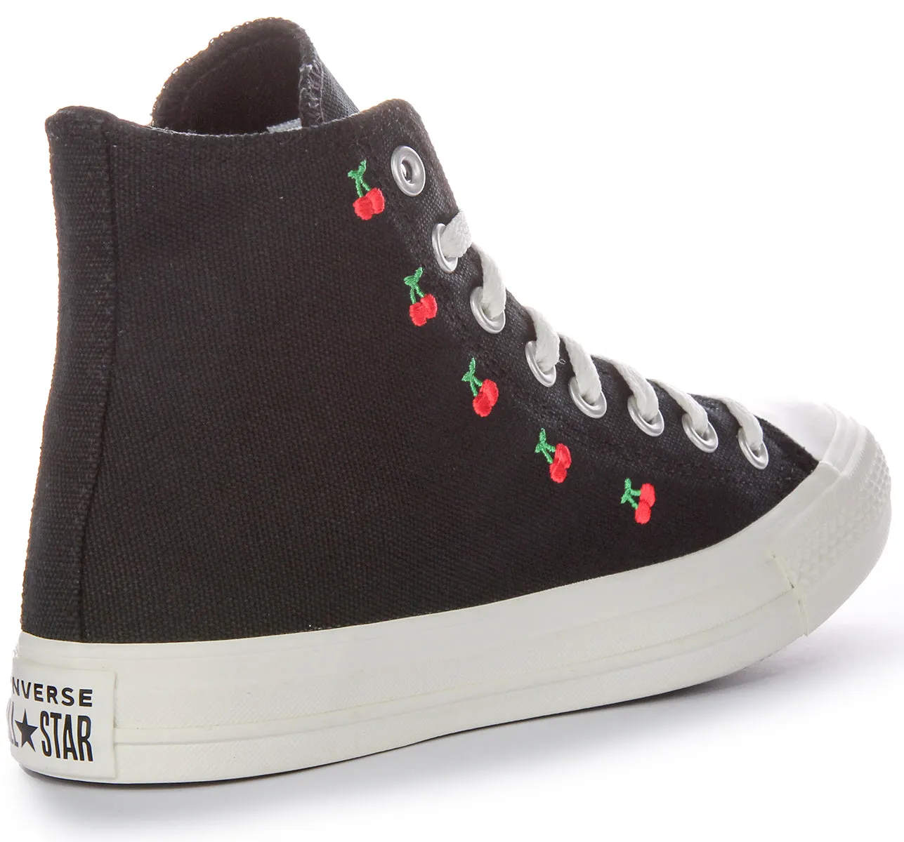 Converse All Star Kirschen A08142C in Schwarz-Rot für Damen Schuhe Converse