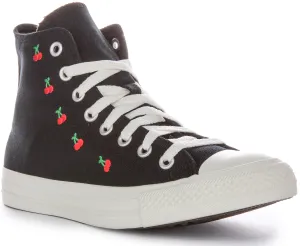 Converse All Star Kirschen A08142C in Schwarz-Rot für Damen Schuhe Converse