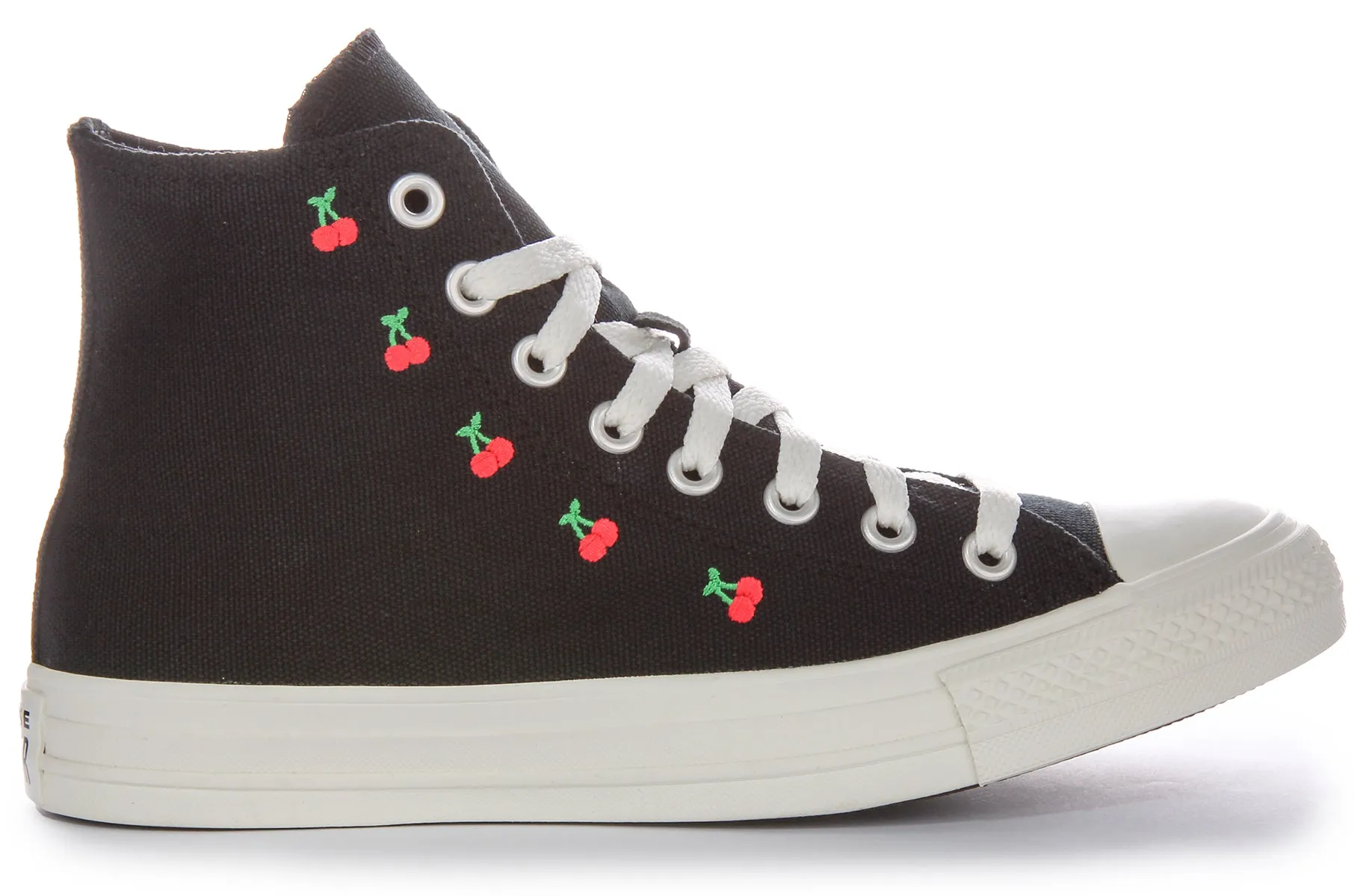 Converse All Star Kirschen A08142C in Schwarz-Rot für Damen Schuhe Converse