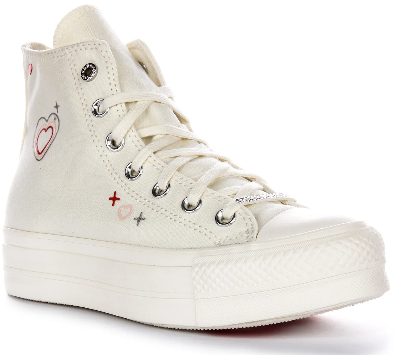 Converse All Star Lift 2K A09114C Plateau in Weiß für Damen Schuhe Converse