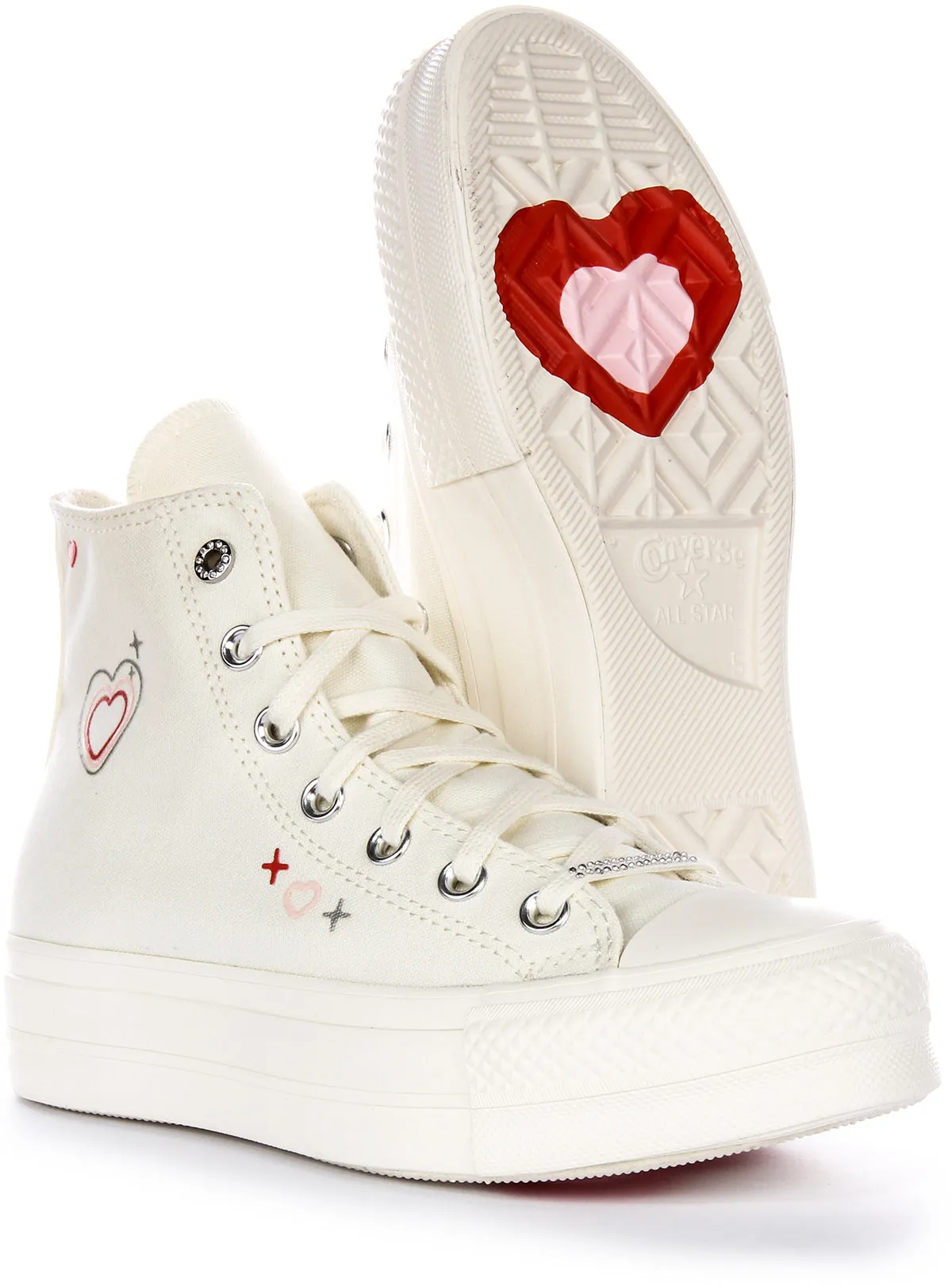 Converse All Star Lift 2K A09114C Plateau in Weiß für Damen Schuhe Converse