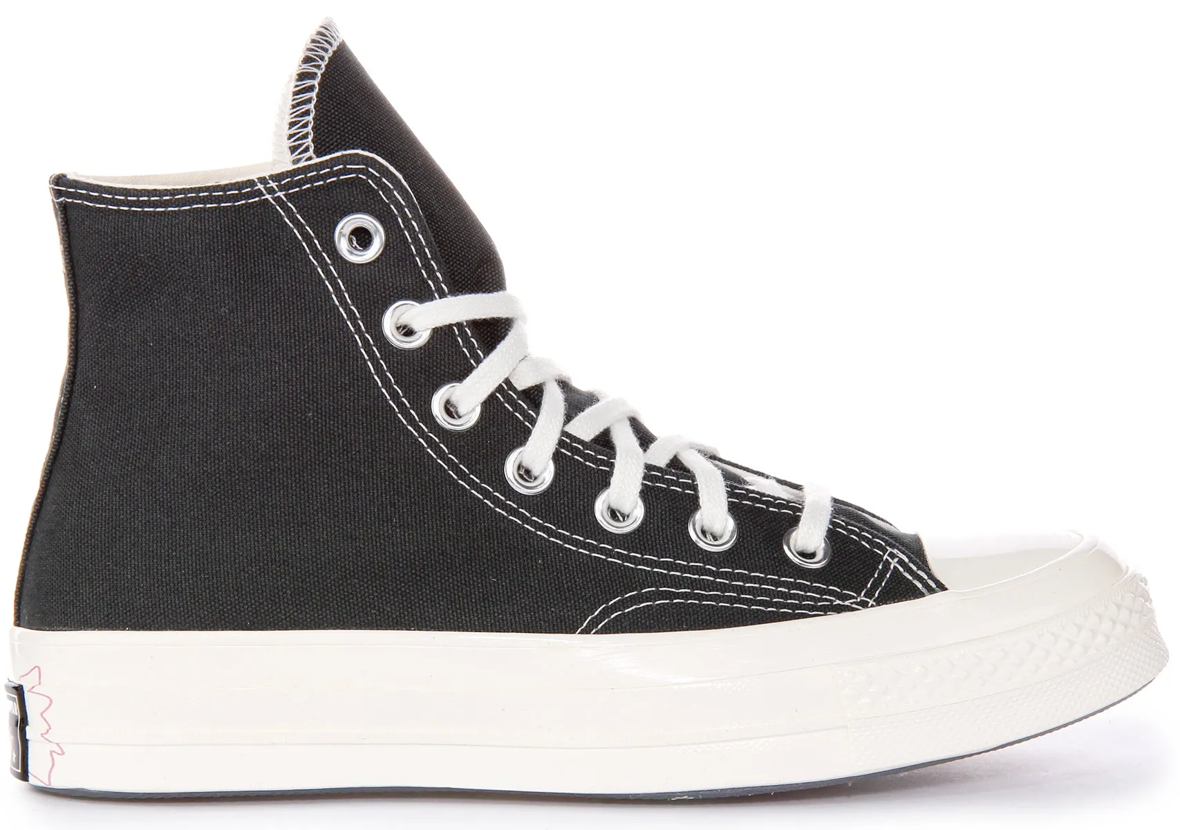 Converse Chuck 70s Hi A07108C in Schwarz-Weiß Blumen Schuhen Converse