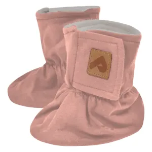 Baumwoll-Stiefeletten mit Kunstfell-Futter - Rosé