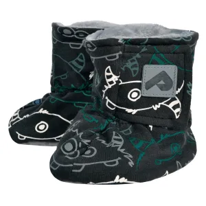 Baumwoll-Stiefeletten mit Kunstfell-Futter - Monster