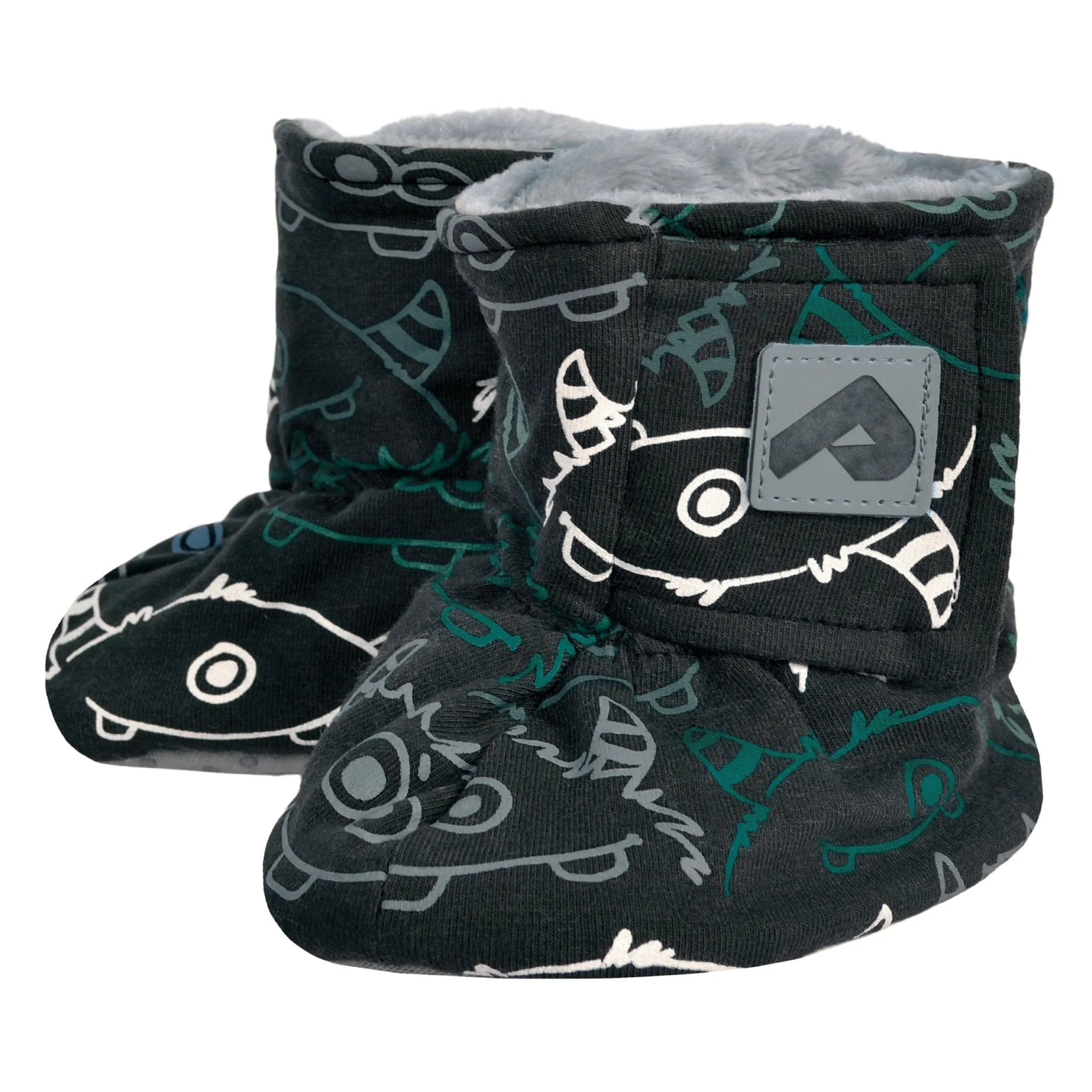 Baumwoll-Stiefeletten mit Kunstfell-Futter - Monster