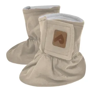 Stoffschuhe mit Fleece-Futter - Latte