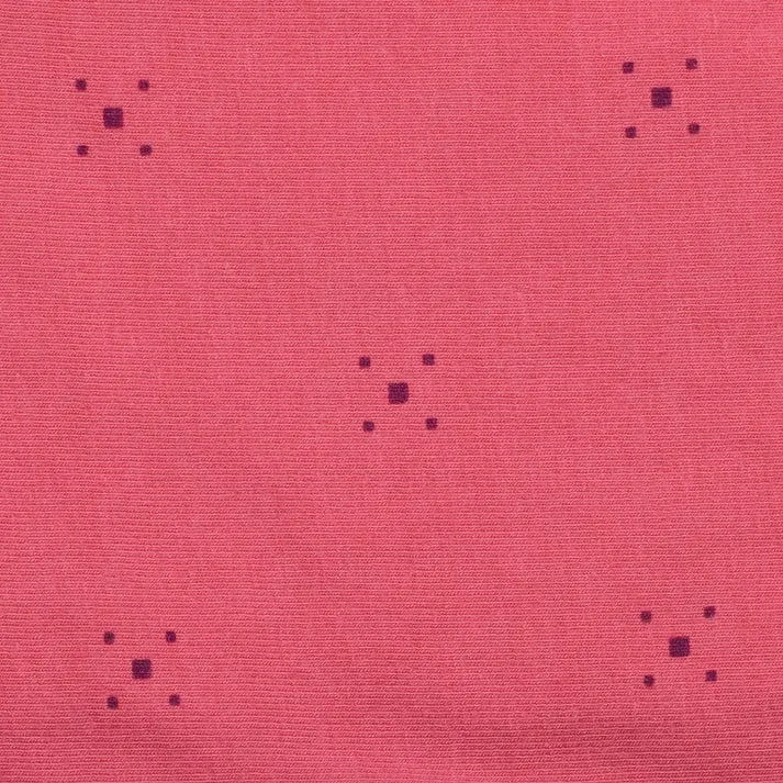 Baumwoll-Hausschuhe mit Fleece-Futter - Rosa Karos