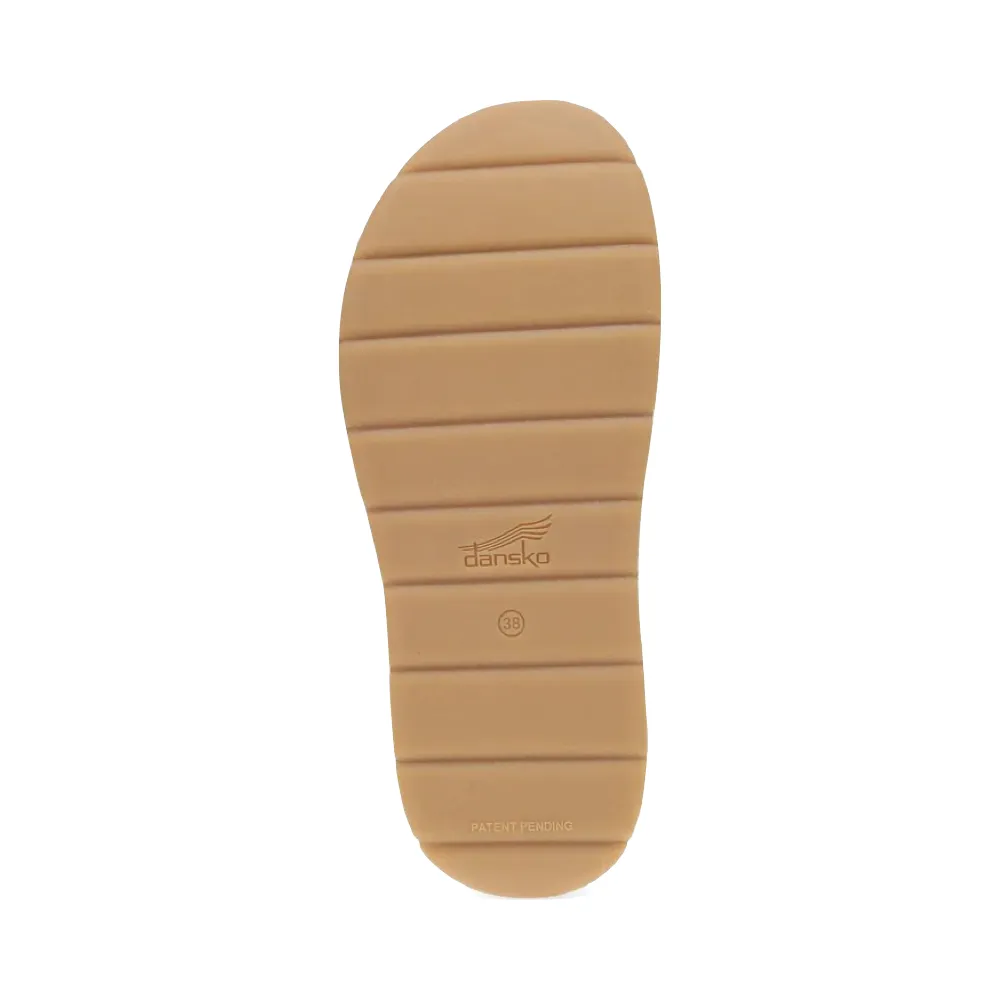 Dansko Damen Bianca Leder Plateau-Sandalette in Braun Gebürstetem Wildleder