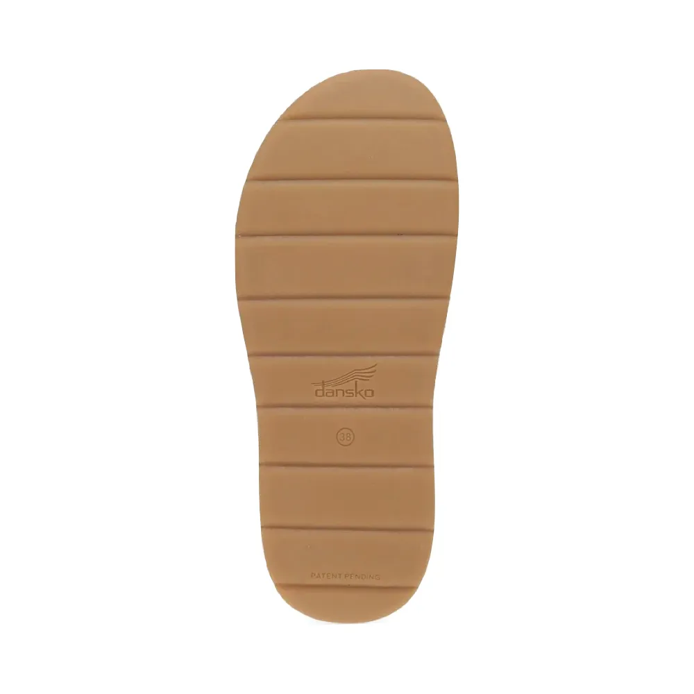 Dansko Damen Bridget Leder Plateau-Sandale in Pflaumenfarbenem Glattleder