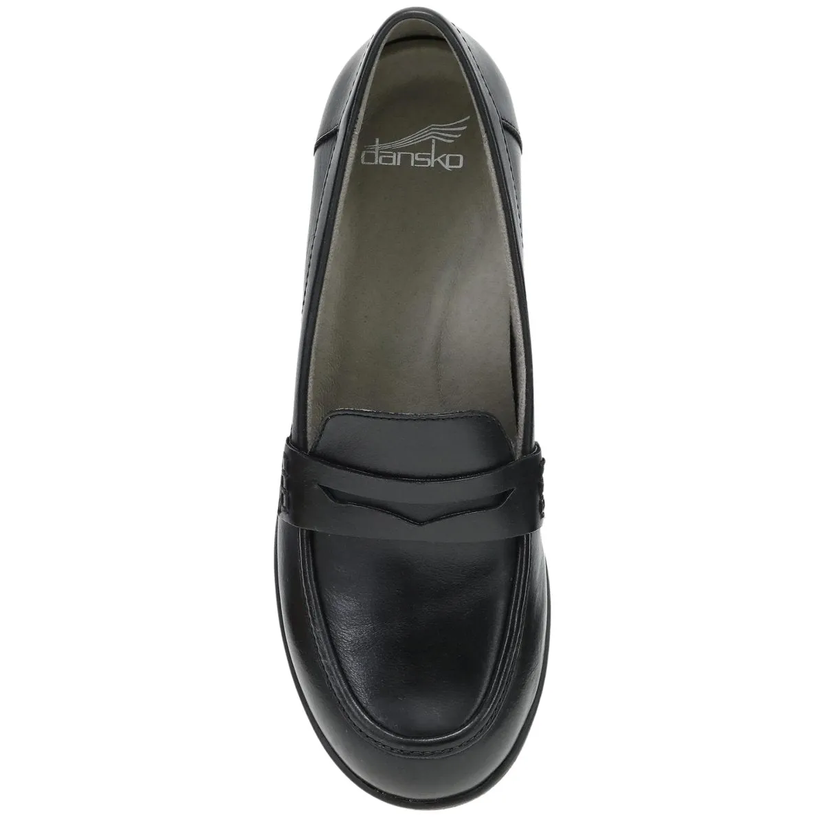Dansko Damen Danica Schwarz Wasserdicht Hochglanz Loafer