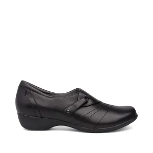 Dansko Damen Franny Leder Slip-On Absatzschuhe in Schwarz