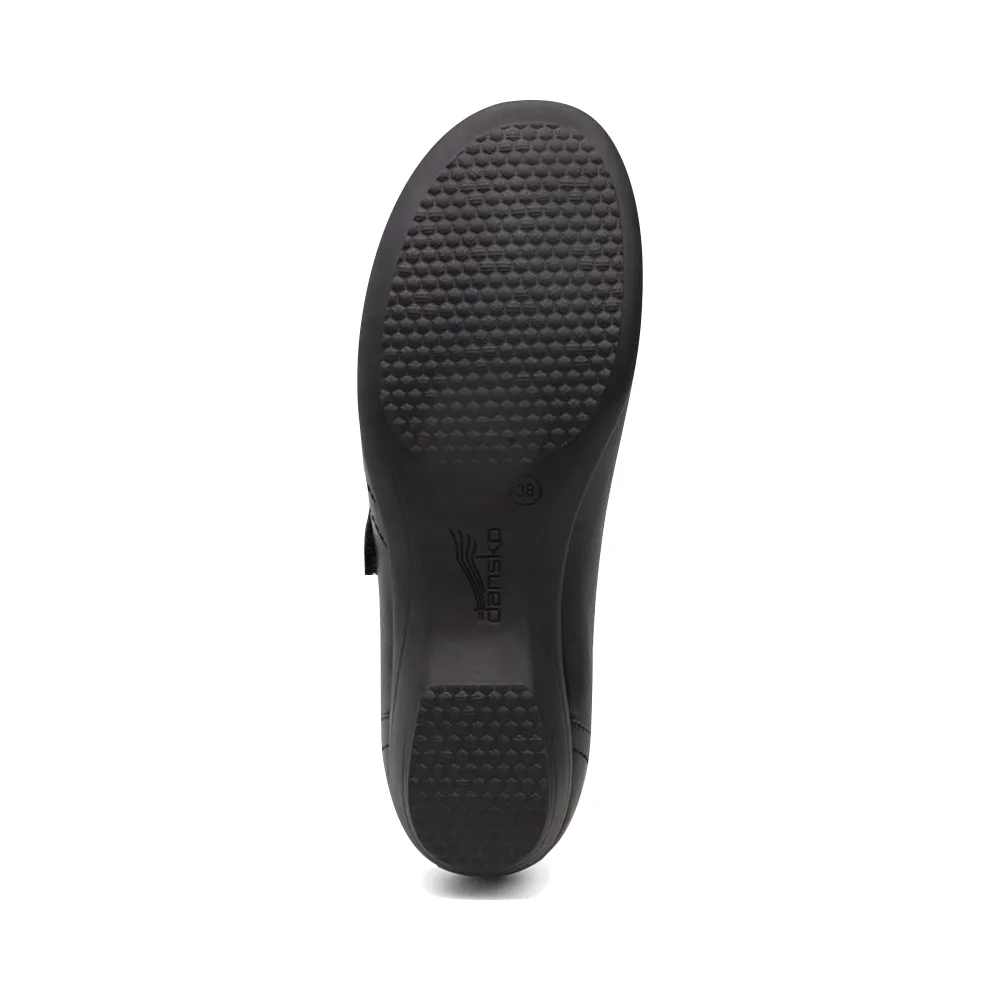 Dansko Damen Franny Leder Slip-On Absatzschuhe in Schwarz