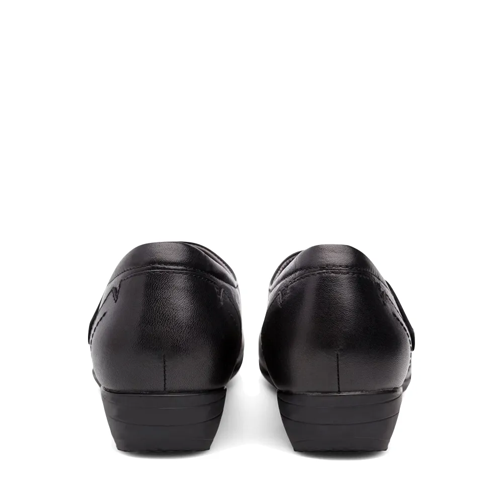 Dansko Damen Franny Leder Slip-On Absatzschuhe in Schwarz