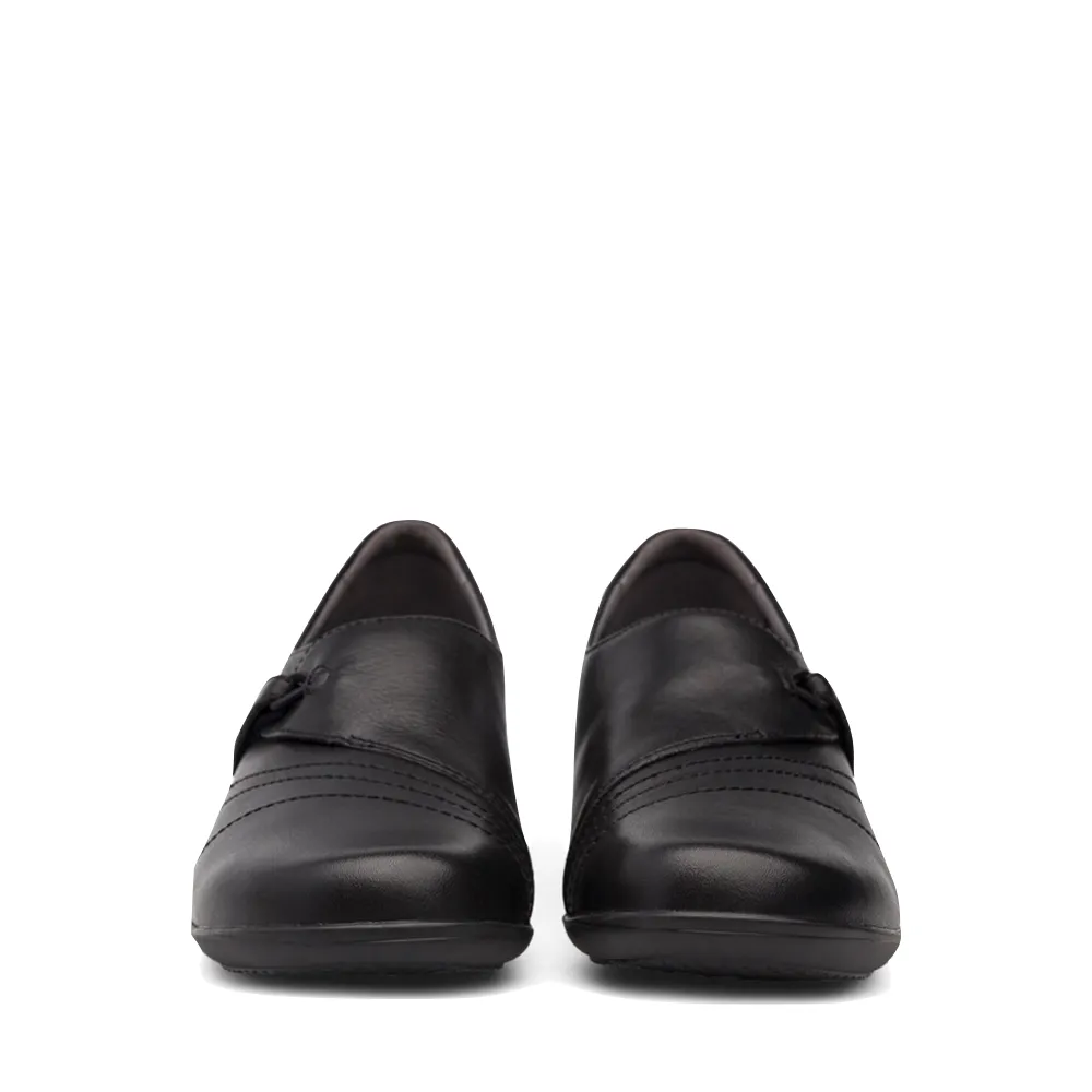 Dansko Damen Franny Leder Slip-On Absatzschuhe in Schwarz