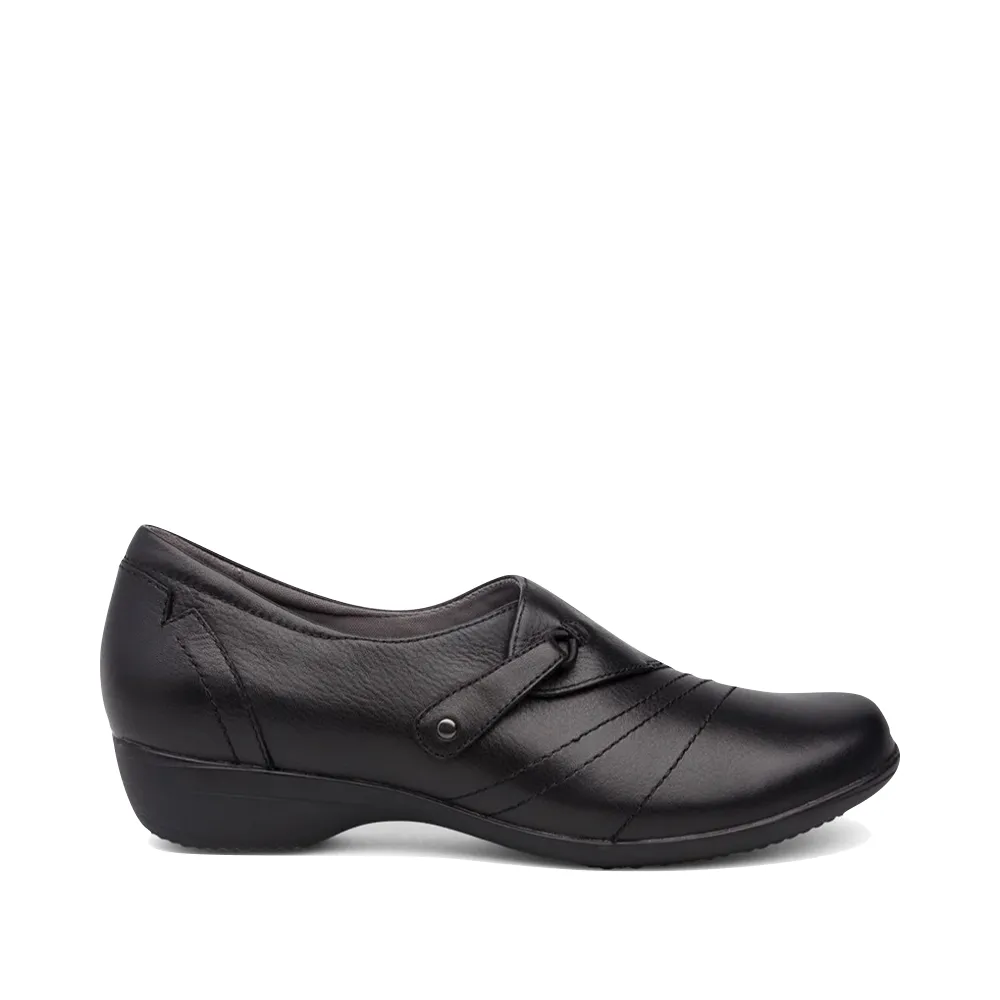 Dansko Damen Franny Leder Slip-On Absatzschuhe in Schwarz