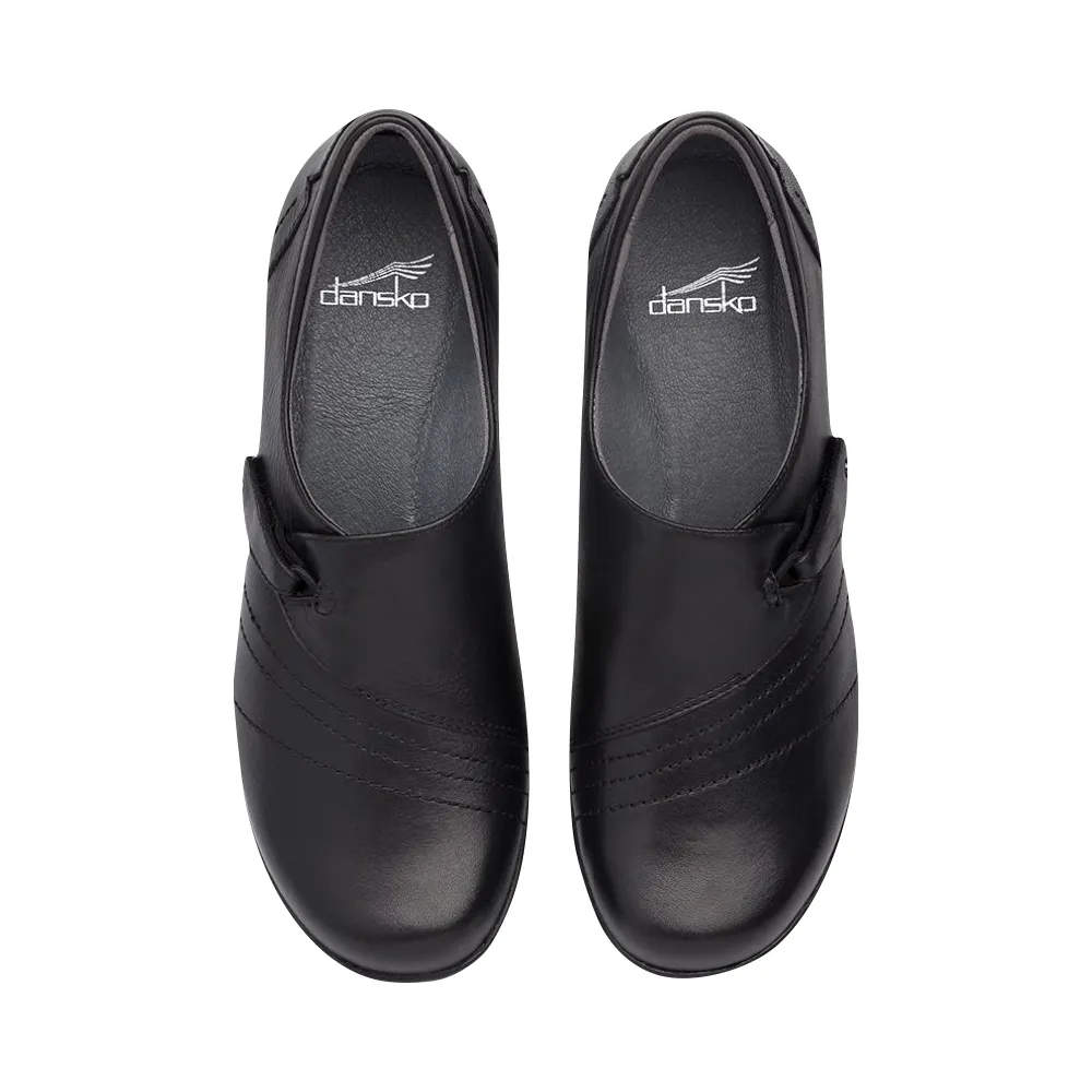 Dansko Damen Franny Leder Slip-On Absatzschuhe in Schwarz